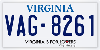 VA license plate VAG8261
