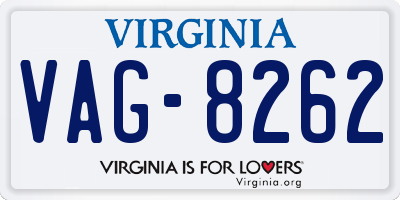 VA license plate VAG8262