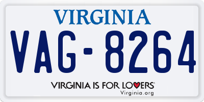 VA license plate VAG8264