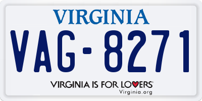 VA license plate VAG8271