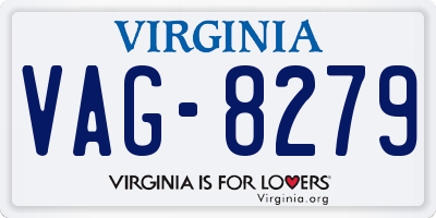 VA license plate VAG8279