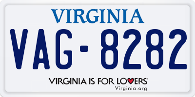 VA license plate VAG8282