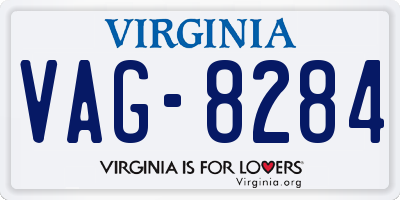 VA license plate VAG8284