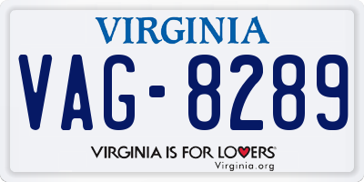 VA license plate VAG8289