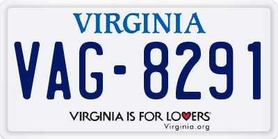 VA license plate VAG8291