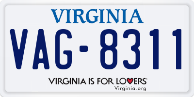 VA license plate VAG8311