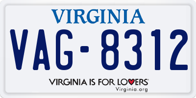 VA license plate VAG8312