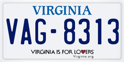 VA license plate VAG8313