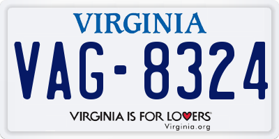 VA license plate VAG8324
