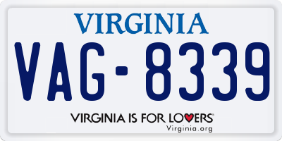 VA license plate VAG8339