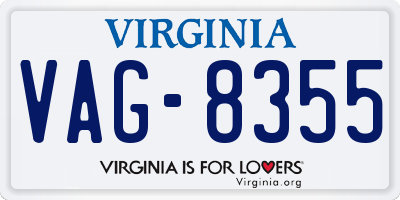 VA license plate VAG8355