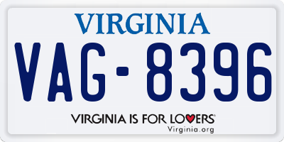 VA license plate VAG8396