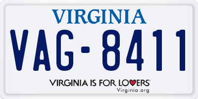 VA license plate VAG8411