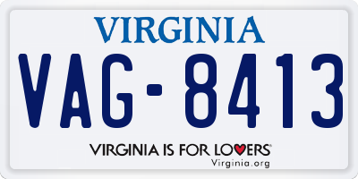 VA license plate VAG8413