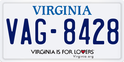 VA license plate VAG8428