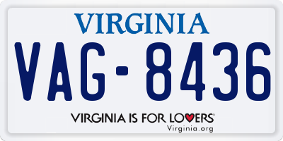 VA license plate VAG8436