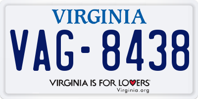 VA license plate VAG8438