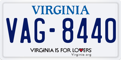 VA license plate VAG8440