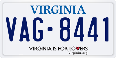 VA license plate VAG8441