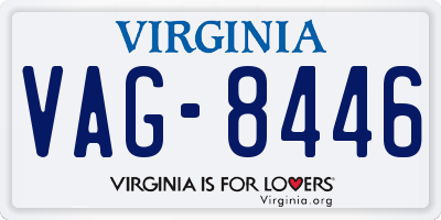 VA license plate VAG8446