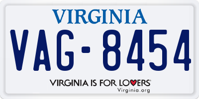 VA license plate VAG8454