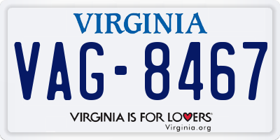 VA license plate VAG8467