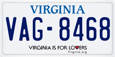 VA license plate VAG8468