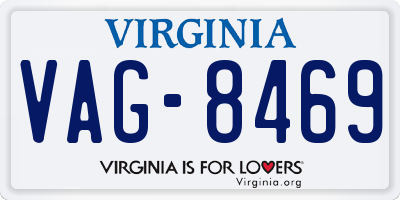 VA license plate VAG8469