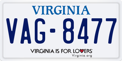 VA license plate VAG8477