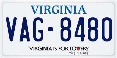 VA license plate VAG8480