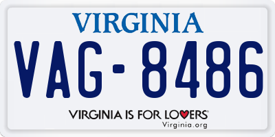 VA license plate VAG8486