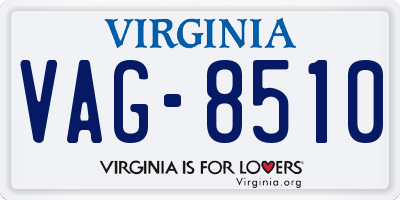 VA license plate VAG8510