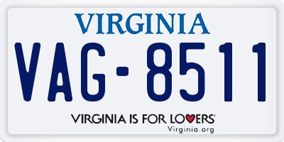 VA license plate VAG8511