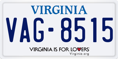 VA license plate VAG8515