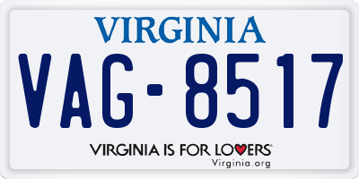 VA license plate VAG8517