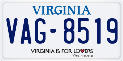 VA license plate VAG8519