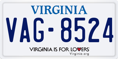 VA license plate VAG8524