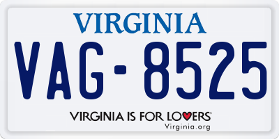 VA license plate VAG8525