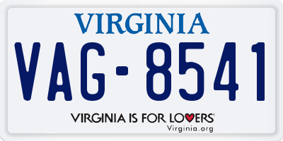 VA license plate VAG8541