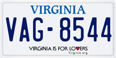 VA license plate VAG8544