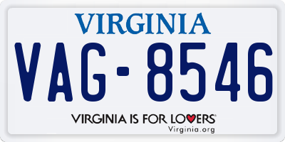 VA license plate VAG8546