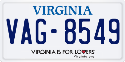 VA license plate VAG8549