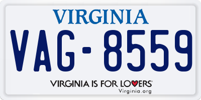 VA license plate VAG8559