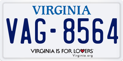 VA license plate VAG8564