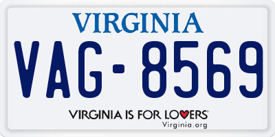 VA license plate VAG8569