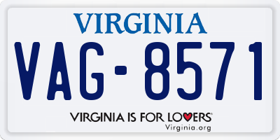 VA license plate VAG8571