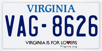 VA license plate VAG8626