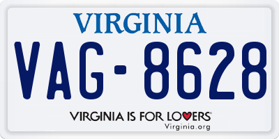 VA license plate VAG8628