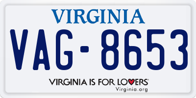 VA license plate VAG8653