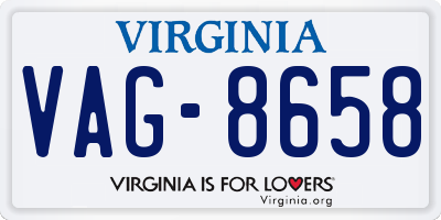 VA license plate VAG8658